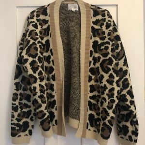 Anthropologie Leopard Cardigan
